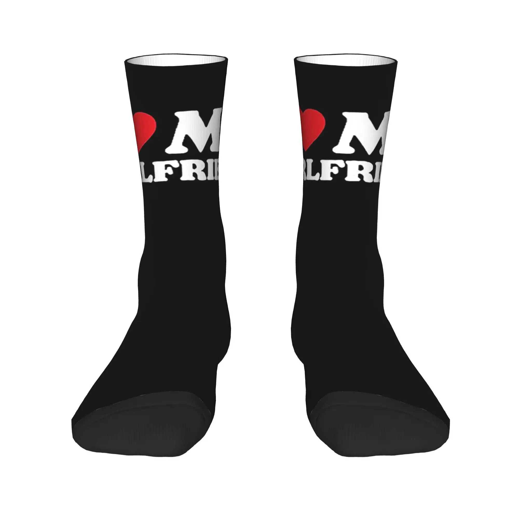 Calcetines I Love My Girlfriend Harajuku medias de alta calidad calcetines largos para todas las estaciones accesorios para hombre mujer regalos de navidad