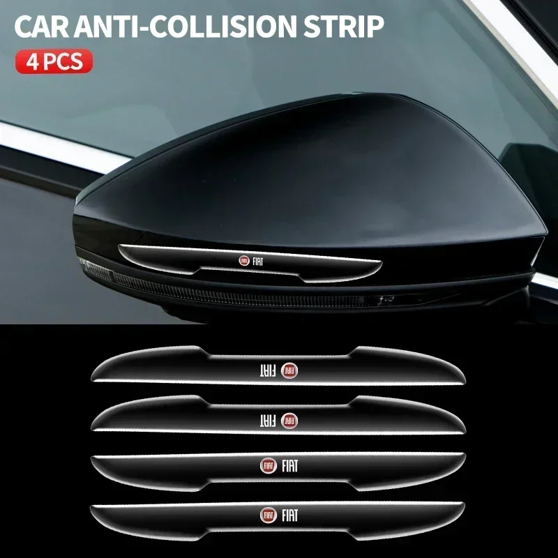 4pcs Car Door Edge Guards Anti-Scratch Protector For FIAT Abarth 500 Panda Bravo Punto Tipo Linea Ducato Freemont Accessories