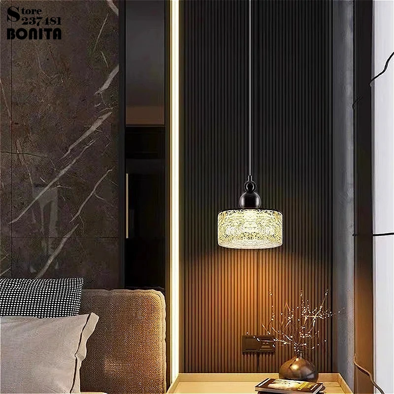 Translucent Ice Texture Pendant Lamp for Hotel Lobby Showcase - Modern Artistic Cracked Resin Chandelier, 3-Color Dimmable LED