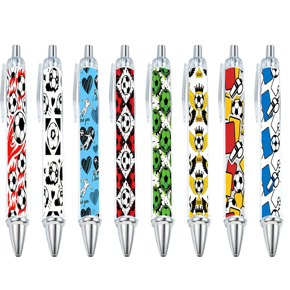 

5pcs/8pcs Intense Football Match Theme Ballpoint Pen Commemorative Football Series Gift Pen Student Writing