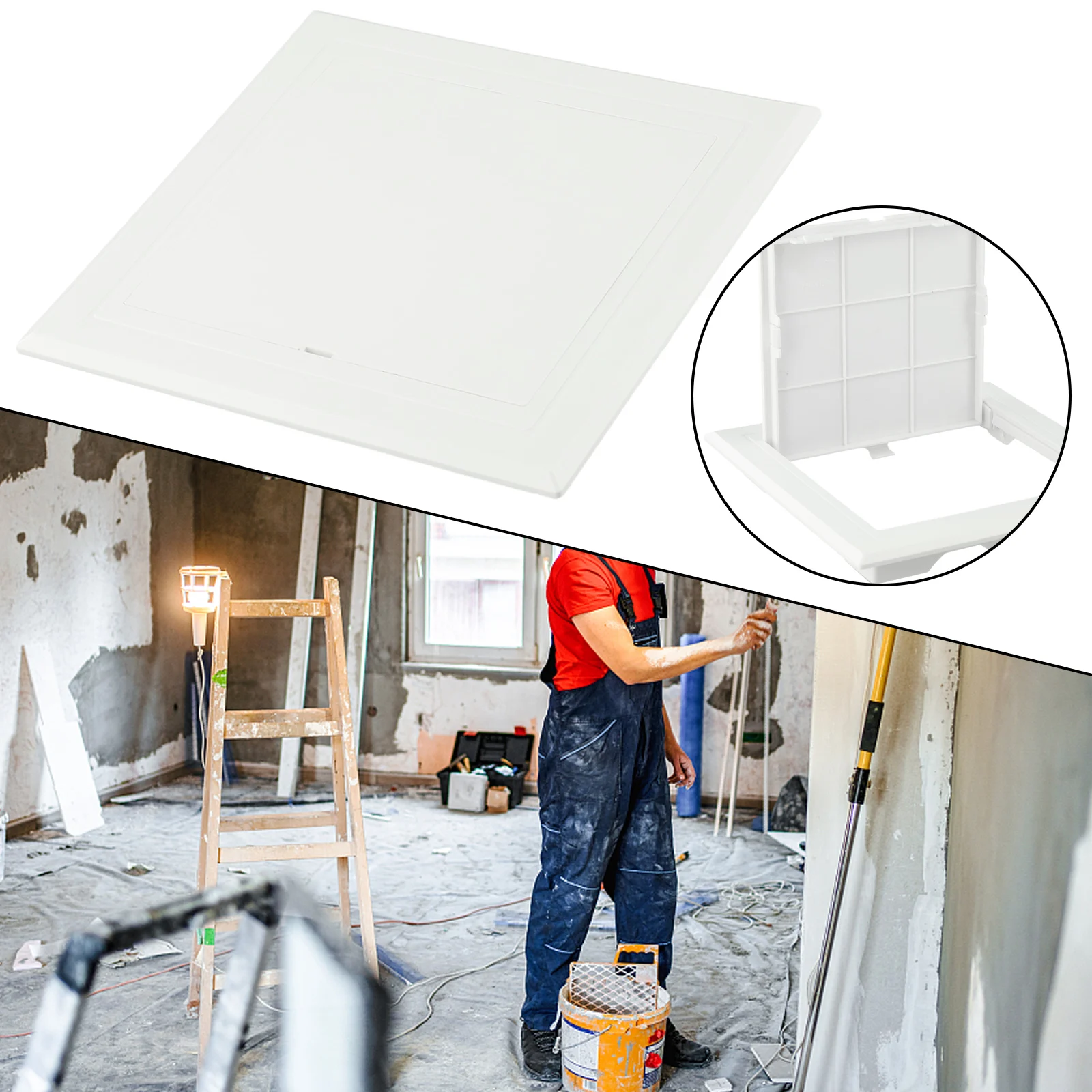 1 Pcs Access Panel Inspection Hole ABS Access Door Wall Ceiling White Hatch Covers Universal Plastic Push-Type Inspection Ports