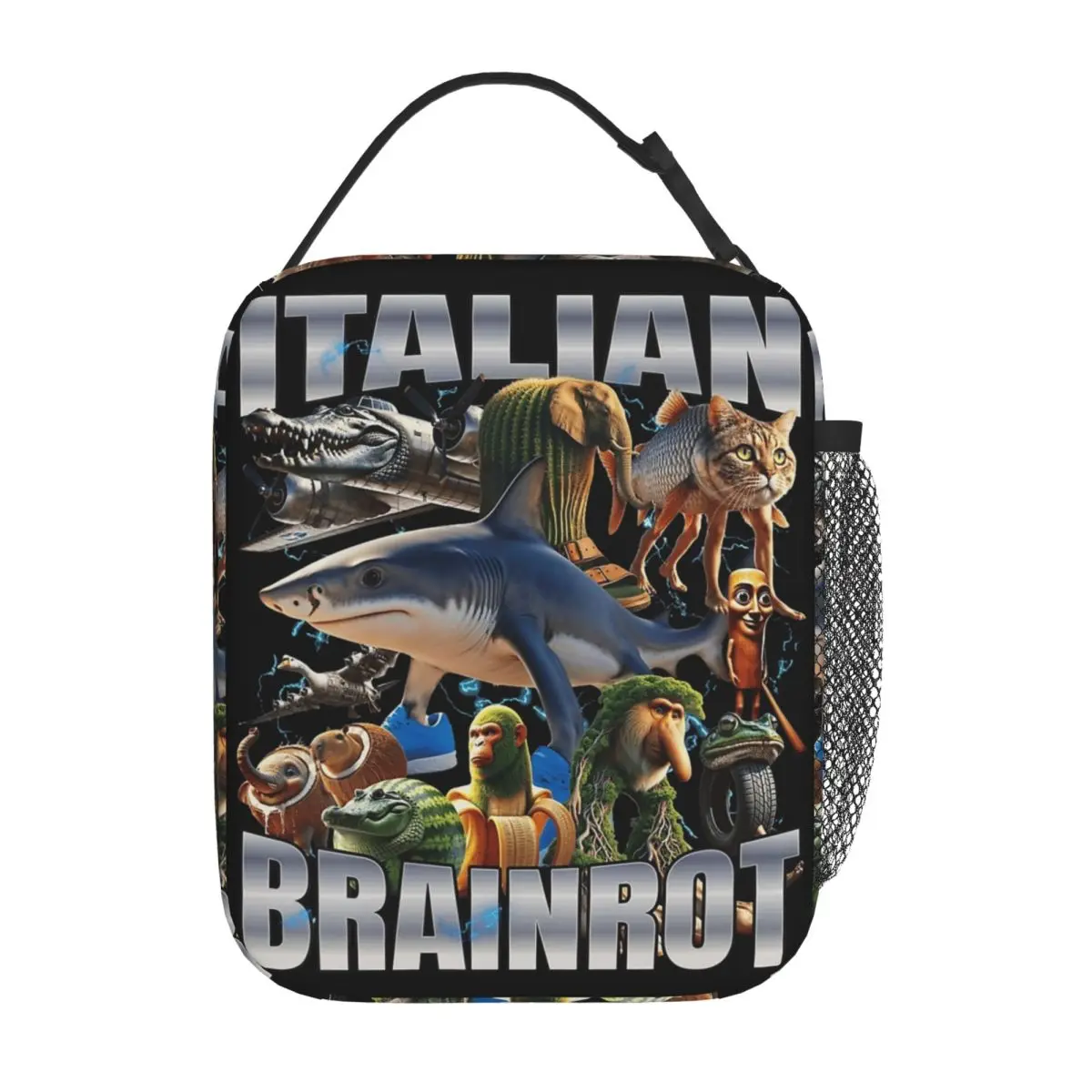 Tralalero Tralala Funny Shark Meme Thermal Insulated Lunch Bag for Travel Portable Bento Box Men Women Thermal Cooler Food Box