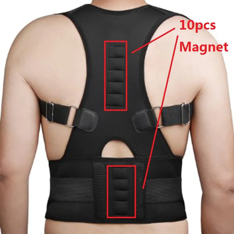 Adjustable Magnets Back Support Posture Corrector Women Men\'s Medical Corset Back Therapy Posture Brace Back Support Belt B002