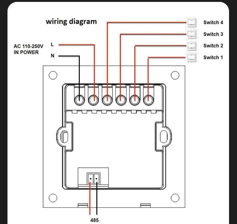 STLF 3 بوصة مفتاح الجدار الذكي شاشة تعمل باللمس 4 عصابة التبديل 8 طريقة المشهد الرادار الاستشعار يعتم التبديل التحكم الستار تويا المنزل الذكي #6