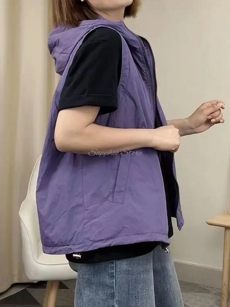 Unisex Hooded Vest Workwear Pet Beautician Work Clothes Uniform Groomer Smock M-4XL Hair Cutting Cape Hairdresser Apron Gown