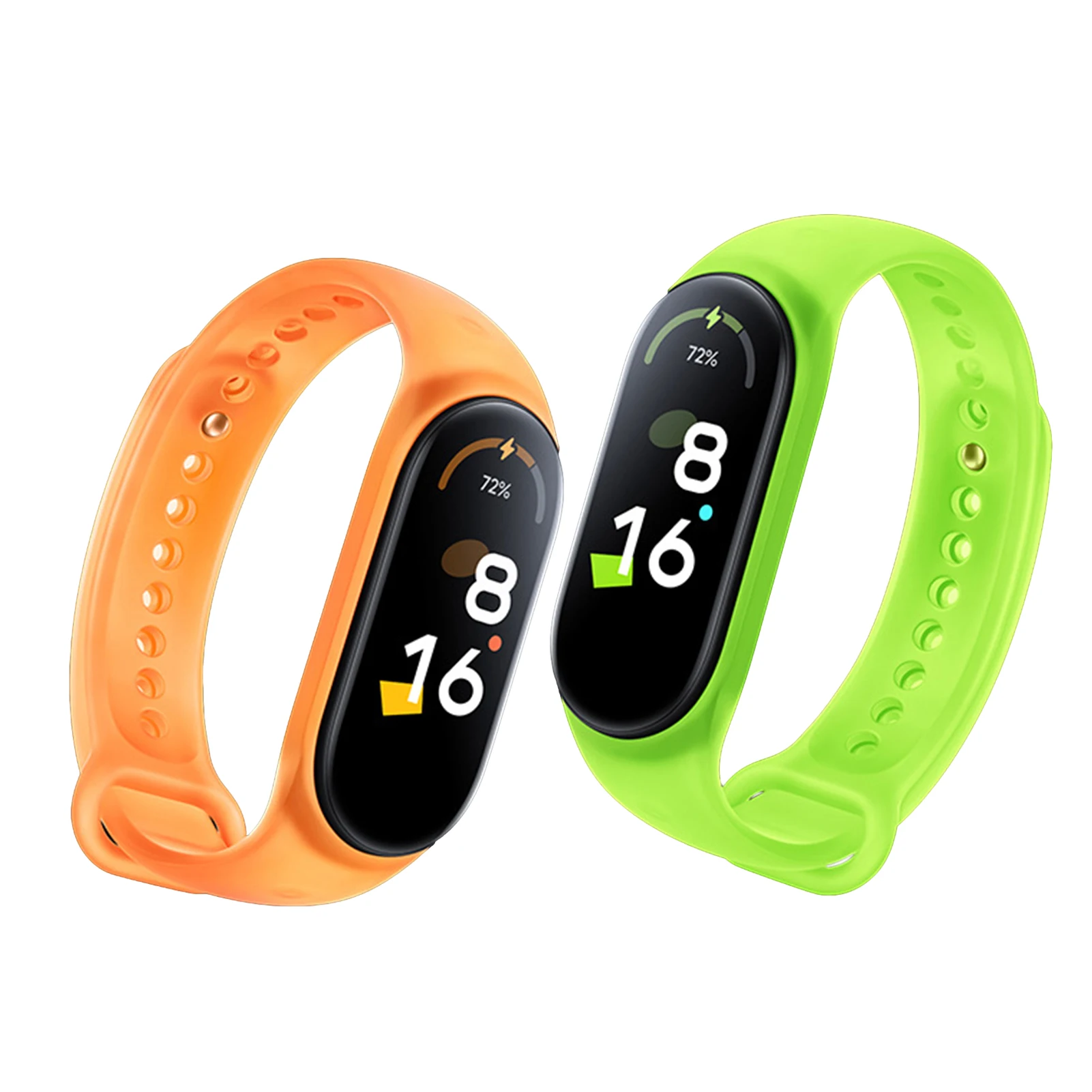 Сменный Браслет для смарт-часов Xiaomi Mi Band 5, 6/7, из термопластичного полиуретана (TPU), водонепроницаемый, флуоресцентный, зеленый, оранжевый