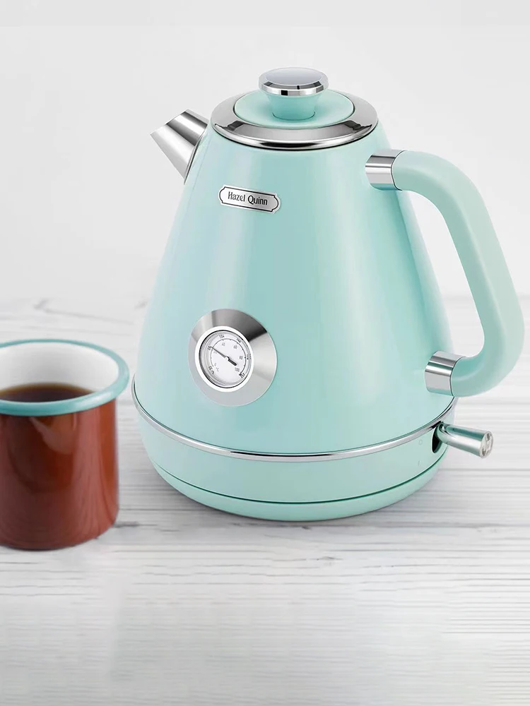 Retro-Wasserkocher mit Thermometer, Edelstahl, Vintage-Herd, Teekessel, Pfeiftopf für die Küche zu Hause