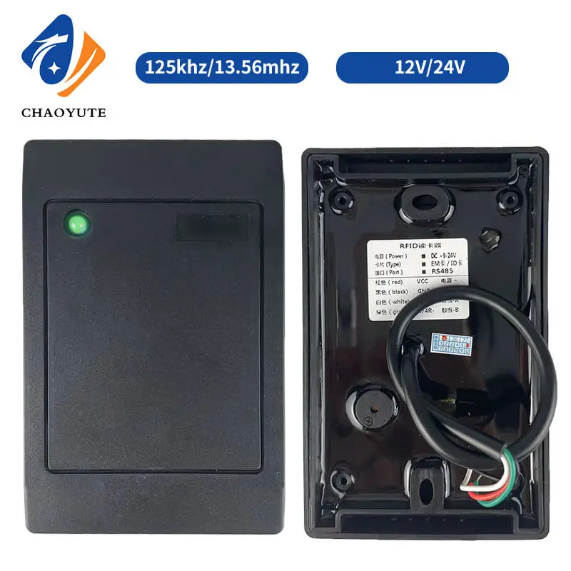 

New 24V IP68 Waterproof RF Card Reader RS232 13.56MHz IC or 125Khz EM 5V ttl Access Control Reader Stable durable 9-16V factory
