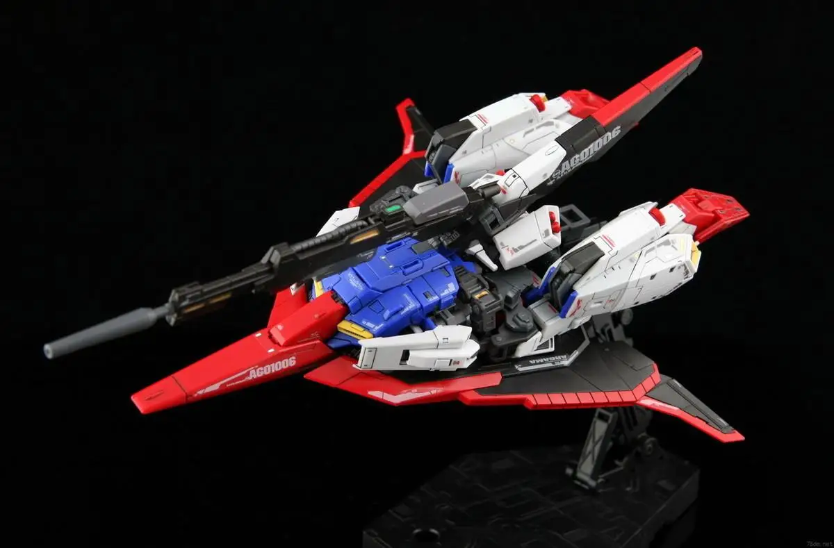 Bandai Gundam modelo Anime figura RG 10 1/144 MSZ-006 Zeta Gundam figura de acción modelos de ensamblaje juguetes adornos de modelos coleccionables