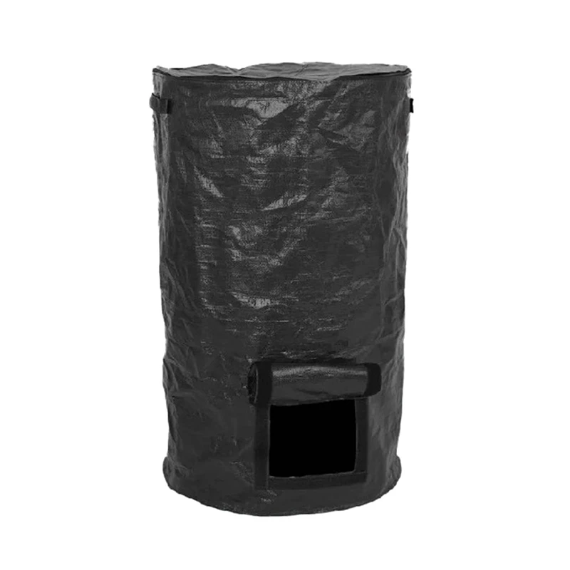 Collapsible Garden Yard Compost Bag With Lid Fertilizer Waste Sacks Composter Ferment Manure Waste Collector