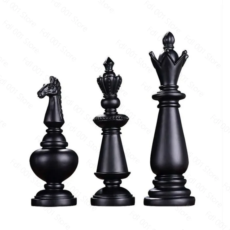 Three-piece chess study office personalized ornaments modern simple home decoration crafts