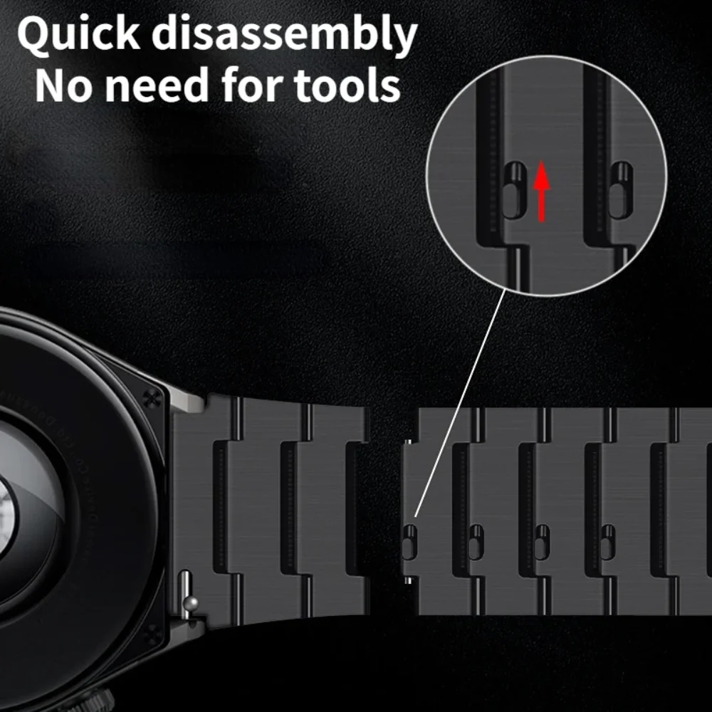 22mm Titanium Strap for Huawei Watch 5/4 GT5-4 Pro 2e Amazfit GTR/Stratos/Bip 6 5/Balance Wristband Samsung Watch 3/Gear S3 Band