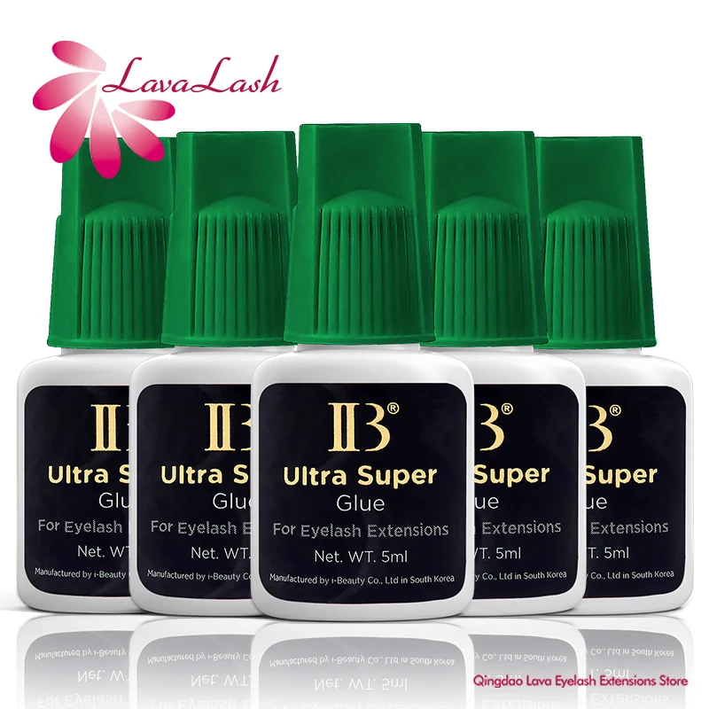 Korea Original IB Ultra Super Glue for Eyelash Extensions 5ml Professional IB Green Cap Glue False Lash Adhesive Makeup Tools