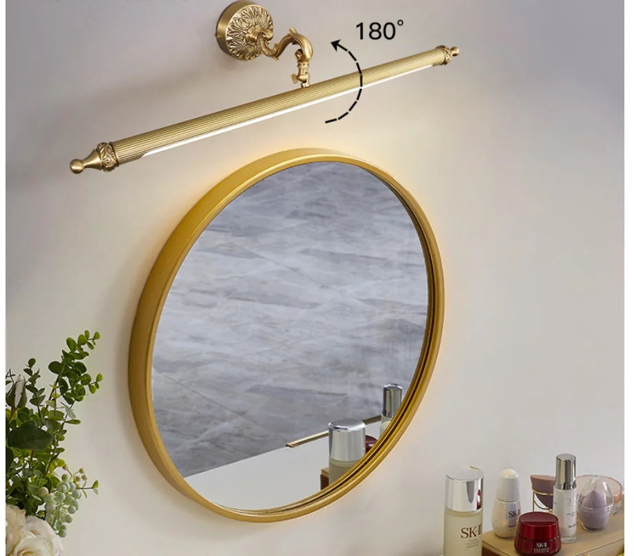 41CM/56CM/71CM Bathroom Mirror Lamp Waterproof Retro Bronze Cabinet Vanity Mirror Lights Led Wall Light Lamp LED Light Wall Lamp