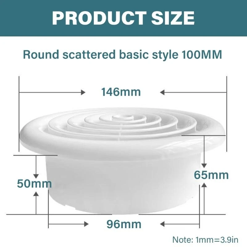 Круглый потолочный вентиляционное отверстие для Abs Текстуры ванная комната выхлопная кухня воздушные потоки подходит для кухни