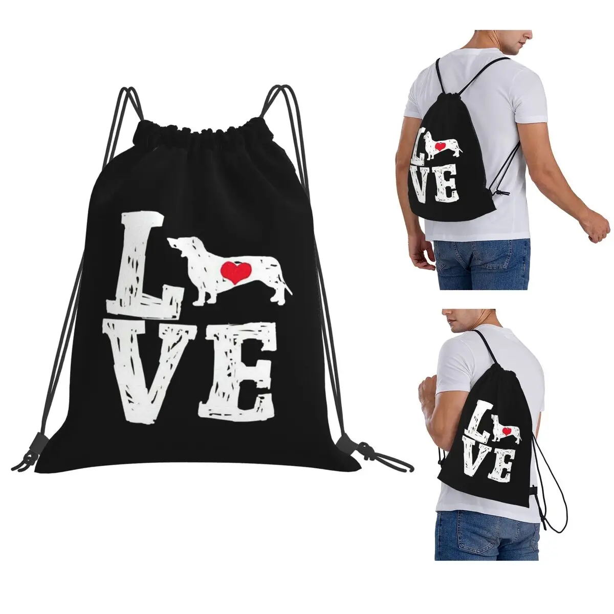 Pablo Picasso Wild Wiener Dog Dachshund Backpacks Multi-function Drawstring Bags Sports Bag Book Bags for Travel School