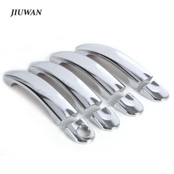 8 Pcs Silver Car Door Handle Cover Trim ABS Chrome Decoration Cap Auto Accessories For Volkswagen Jetta MK5 Golf GTI 2006-2010