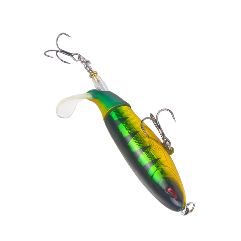 13G Fishing Lure Bait Artificial Hard Bait Salmon Bass Fishing Lures Fishing Tackle Accessories Rotating Tail Tackle (5#)