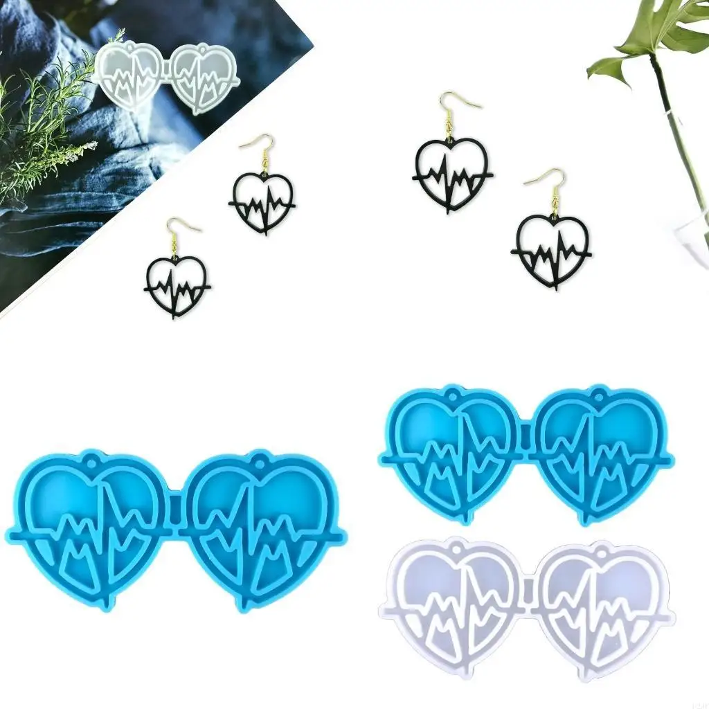 Love Pendant Combination Earrings Mold Christmas Pendant Silicone Mold Home Decoration Mold Suitable for Women