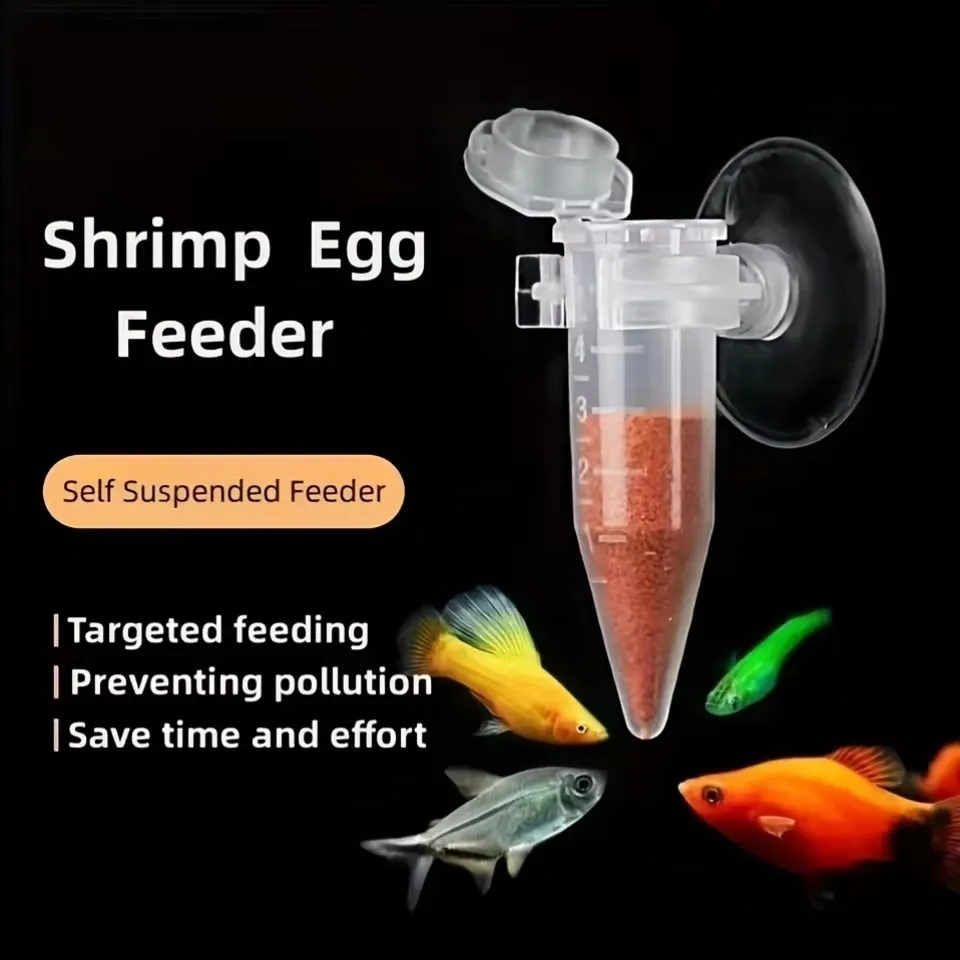 10 Stück Automatischer Fischfütterer Salinenkrebse Rote Würmer Fütterungstrichter Fischfutter-Fütterungswerkzeug Aquarium-Zubehör