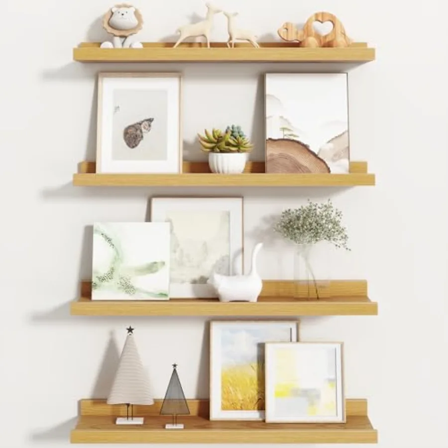 

Набор из 2-х плавающих полок-подставок для картин, большие настенные полки для детской комнаты, книжные полки для хранения игрушек и мелочей