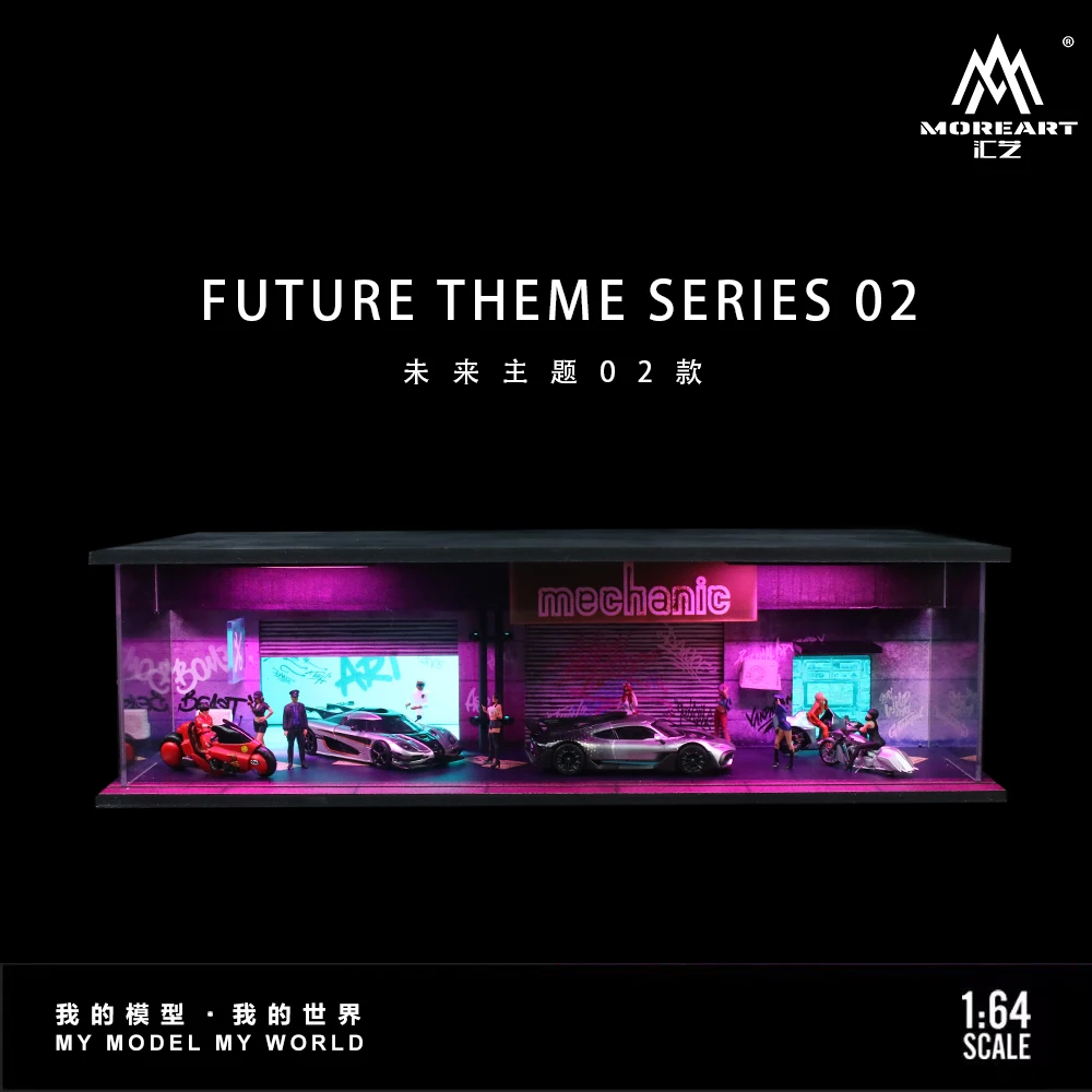 المزيد من الفن 1:64 ديوراما لوقوف السيارات، إصدار خفيف ديوراما للعرض والمجموعة والهدايا