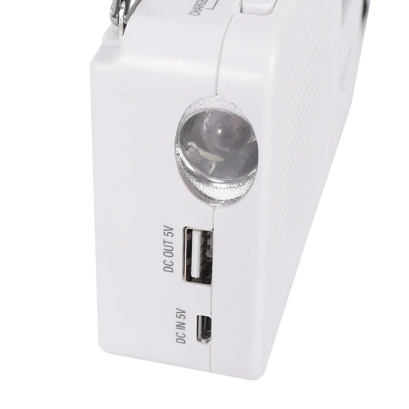 2X Radio de emergencia con manivela Solar y manual, autoalimentada, batería USB, Radio FM/AM, linterna LED, cargador de teléfono
