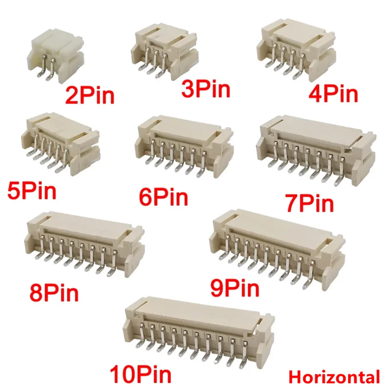 20Pcs JST PH2.0mm 2/3/4/5/6/7/8/9/10/11/12 Pin Horizontal Paste Vertical Patch Pin Holder SMT Connector 2.0MM Pitch Male SMD