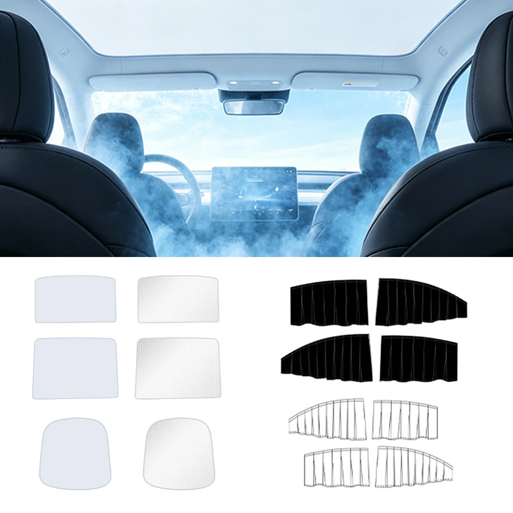 Sunroof Sunshades For Tesla Model 3 Highland Model Y Juniper Car Front Rear Sunroof Sun Shade Cover Auto Interior Accessories