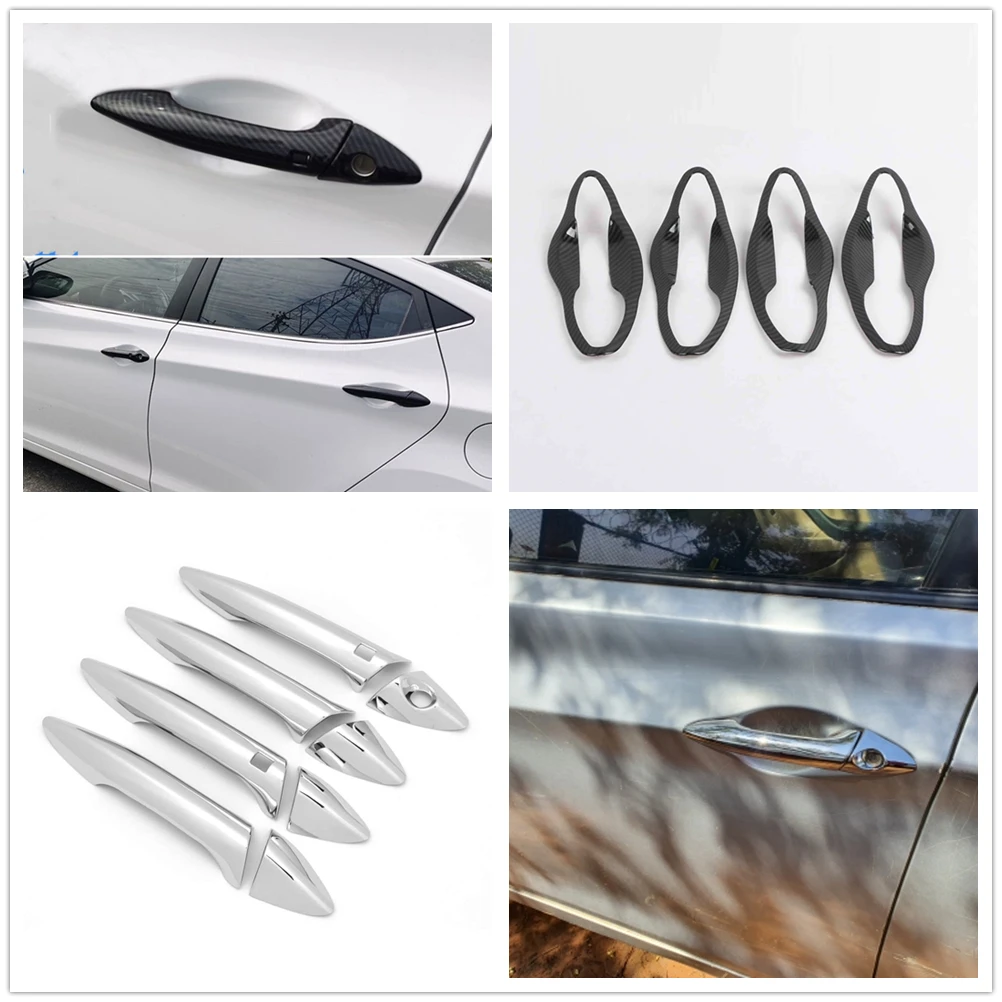 

For Hyundai Elantra Avante i35 Elantra MD UD 2011-2016 ABS Car Door Handle Cover Bowl Frame Trim Sticker Car Styling Accessories