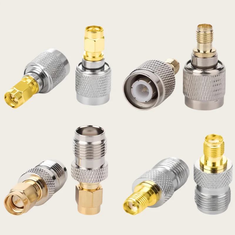 1PCS TNC to SMA Male Female Jack RF Coaxial Straight Connector Adapter RP-TNC to RP-SMA for Electronic Components Market