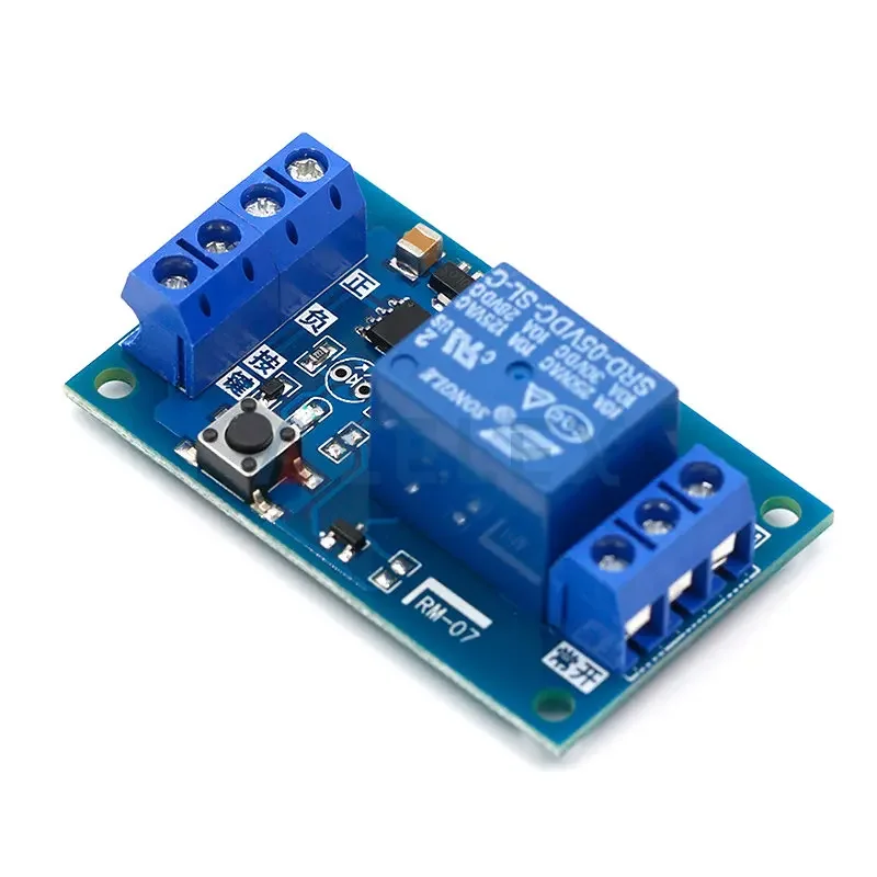 5V/12V/24V Single Bond Button Bistable Relay Module Modified Car Start and Stop Self-Locking Switch One Key