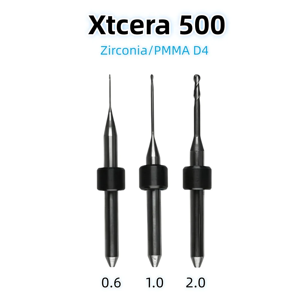 Xtcera 300/600E Dental Milling Burs for Zirconia Lithium Disilicate/Emax Glass-ceramic PMMA Metal D4 DC Coating Grinding Drills