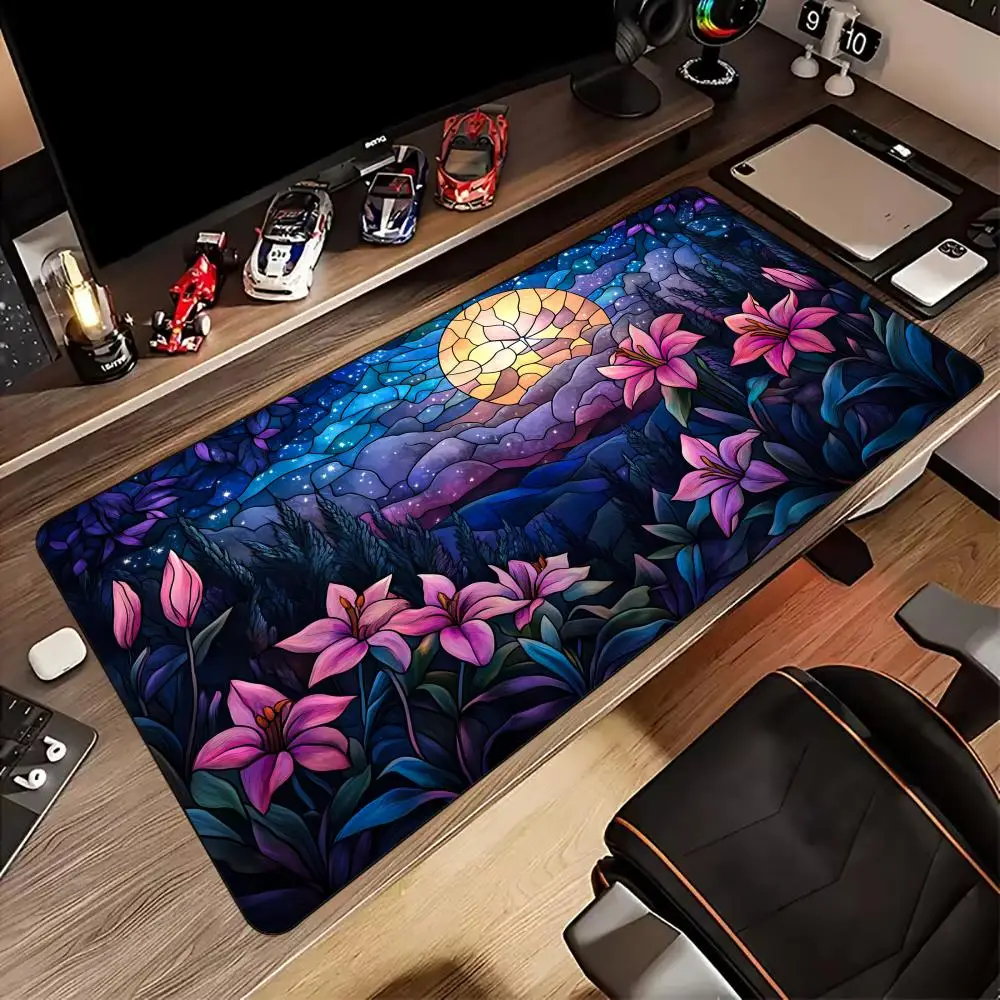 

Artistic style floral theme Mouse Pad Desk Mat gaming mats rubber anti-slip Durable pc accessories keypad mouse pads maus pad