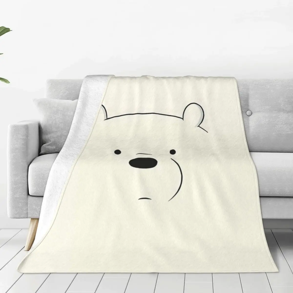 We Bare Bears Soft Blankets Picnic Plush Bedding Throws Novelty Outdoor Flannel Bedspread Sofa Bed Cover