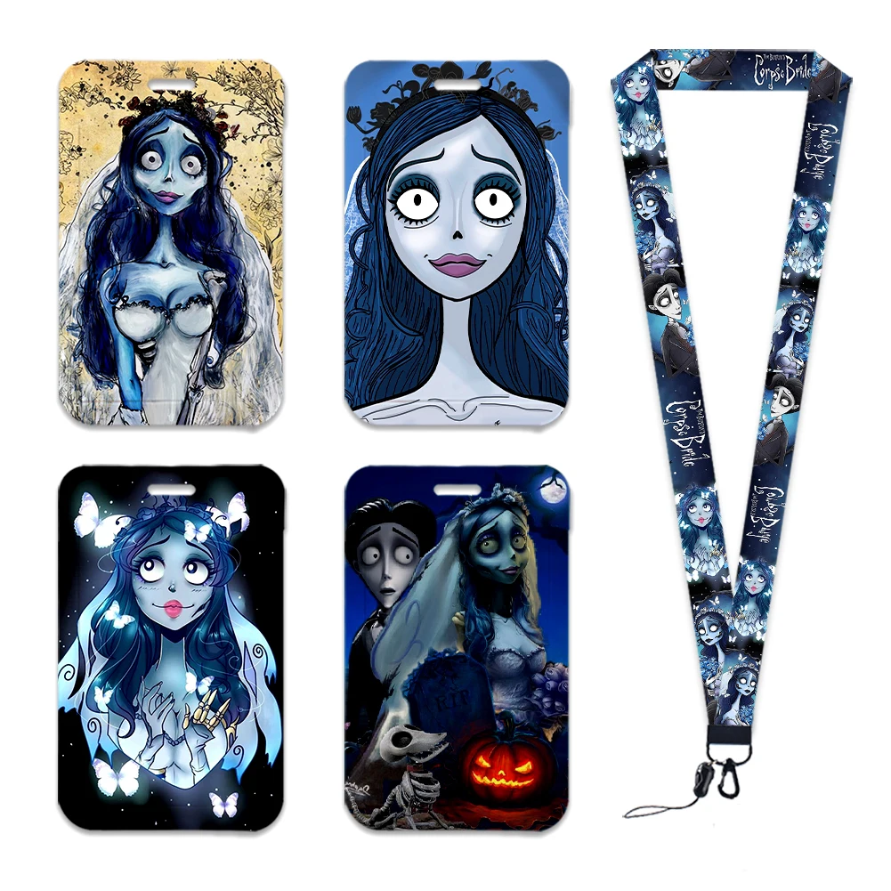 

Halloween Bride Movie Cartoon Anime Lanyard Keys Chain Id Credit Card Cover Bus Card Holder Charm Badge Holder Personalized Gift