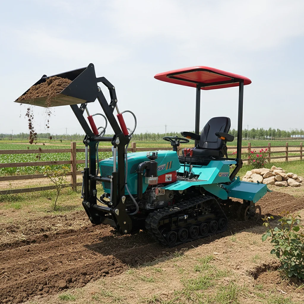 

Customize Multi Purpose 35HP Track Tractor EPA Agricultural Crawler Tractor With Front Loader Digger Plow