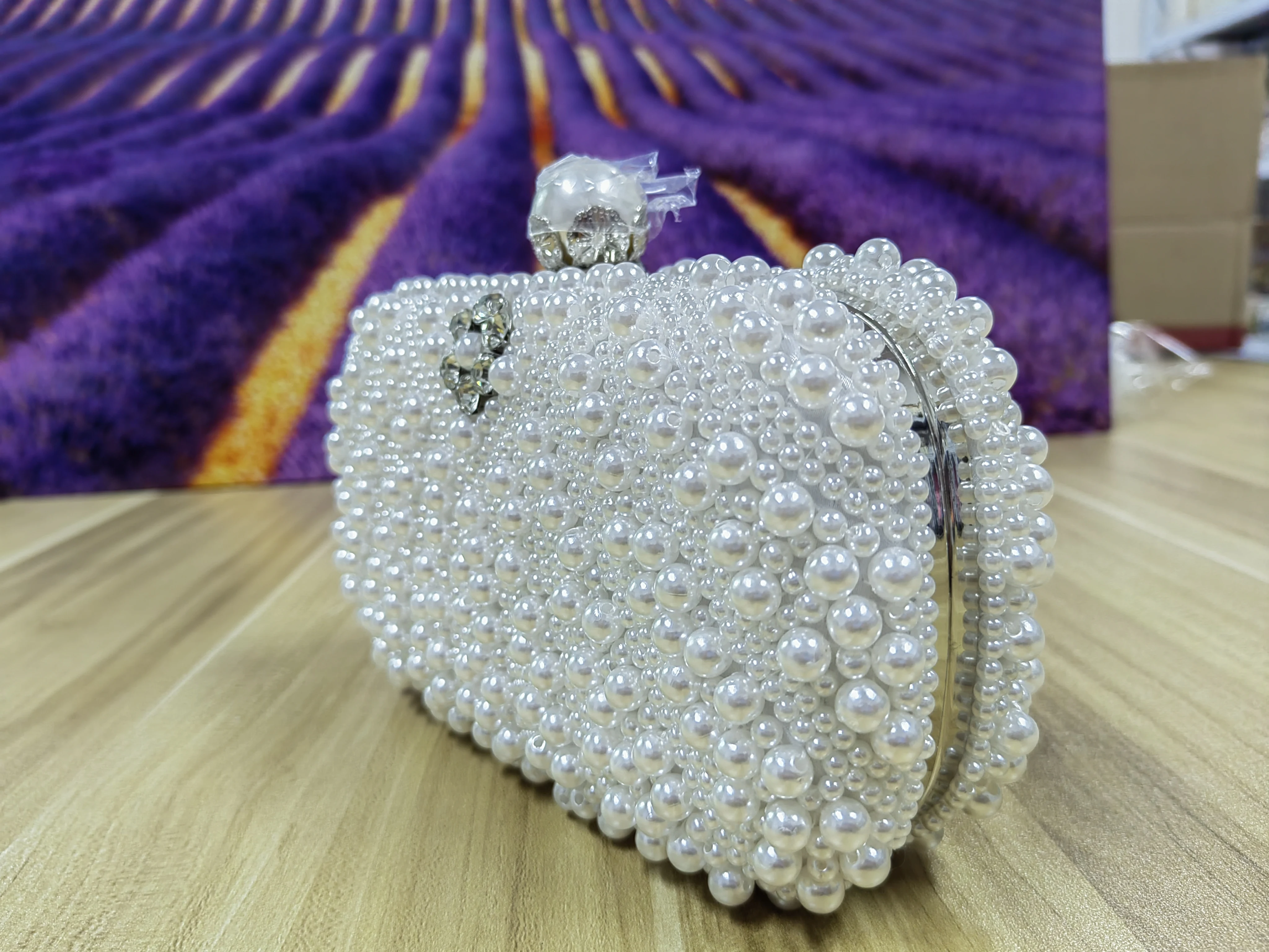 Trendy Pearl Dinner Bag Chain Strap Shoulder Bag Elegant Celebrity Handheld Evening Dress Bag Marriage Party Storage Bag