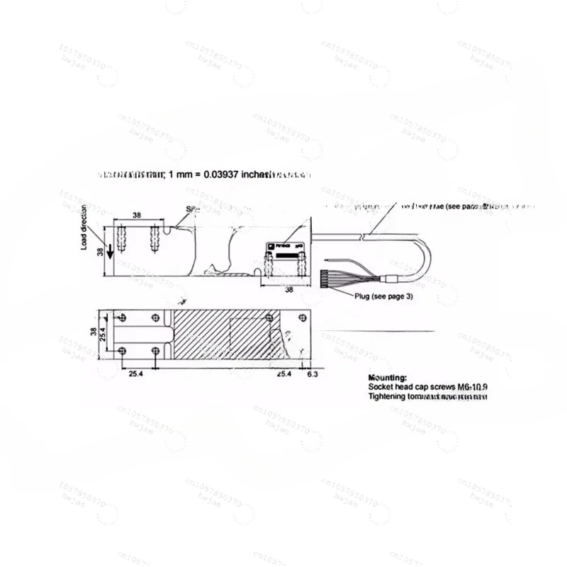 HBM Single Point Weighing Sensor PW10A-C3 Precision Electronic Flat Scale Packaging Scale Pressure Sensor
