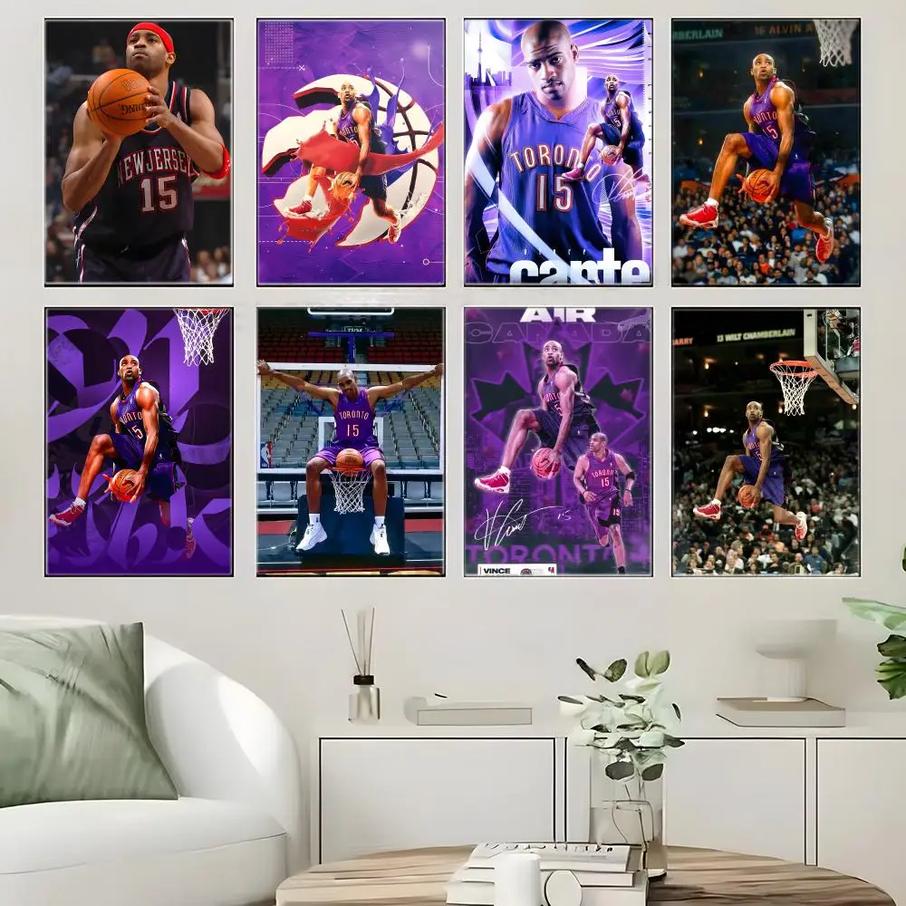 Athlete V-Vince Carter Poster  Self-adhesive Art Waterproof Paper Sticker Coffee House Bar Room Wall Decor