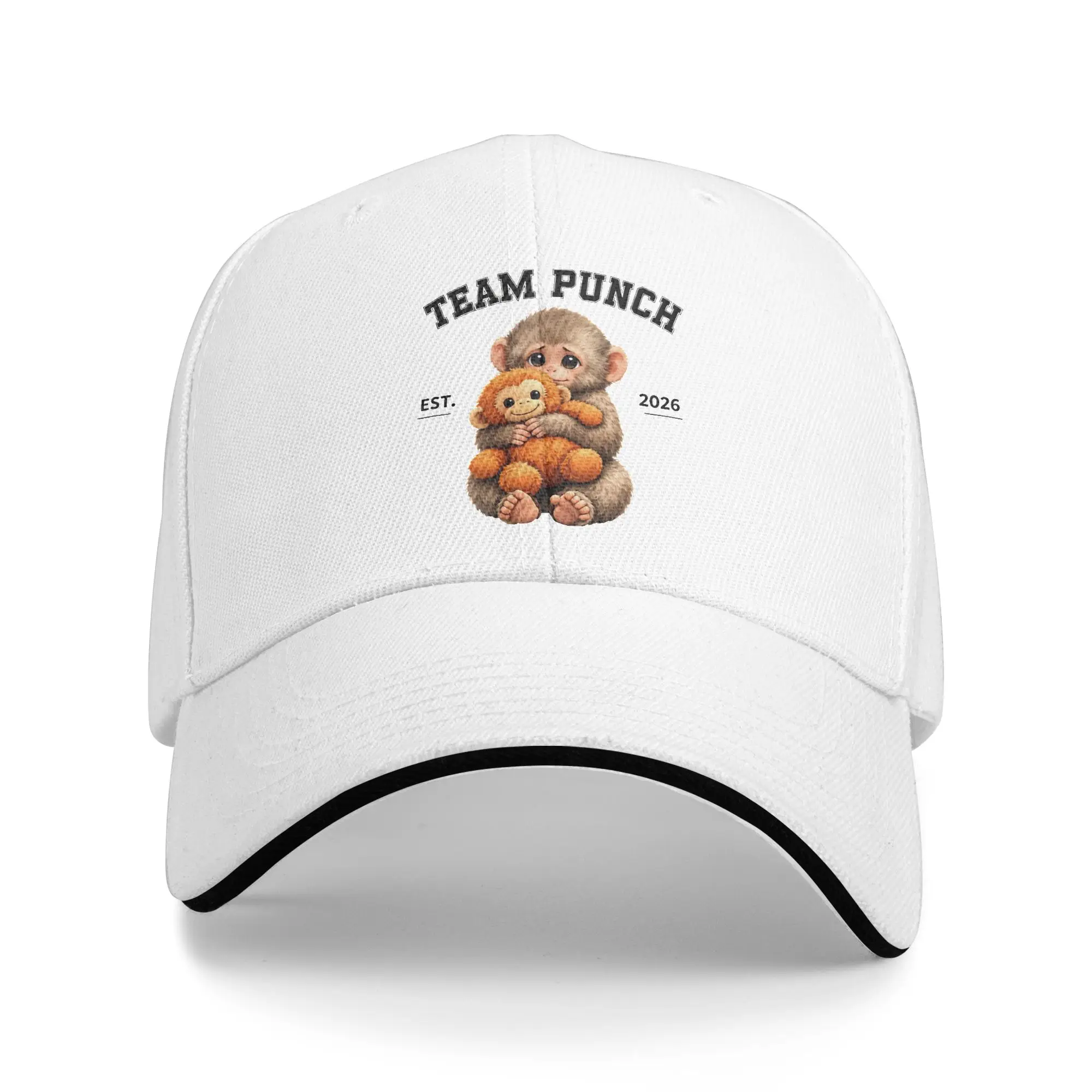 Summer Team Punch Baby Monkey Punch Baseball Cap Tennis Skate Casual Design Sun Trucker Hat Female Male Breathable Baseball Caps