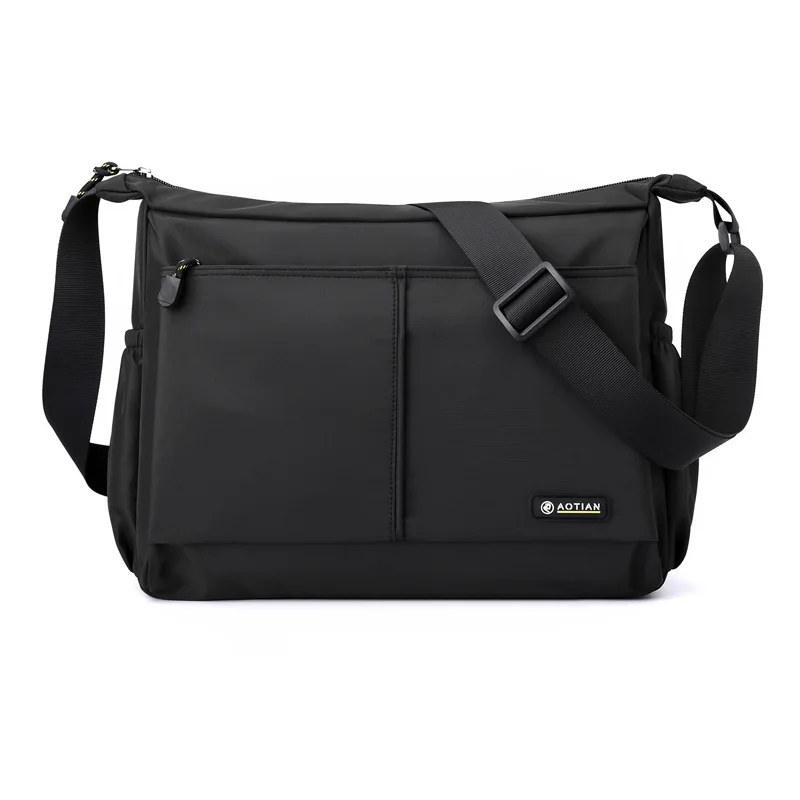 Bolso de hombro multifunción para hombre, bandolera de nailon HD de alta densidad, con cremalleras, estilo minimalista, multifunción, 2023