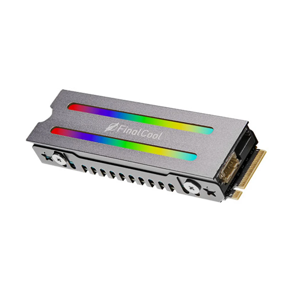 

ARGB M.2 2280 NVME SSD-радиатор с силиконовой термопрокладкой Радиатор твердотельного накопителя Aura Sync SSD Радиатор жесткого диска для ПК