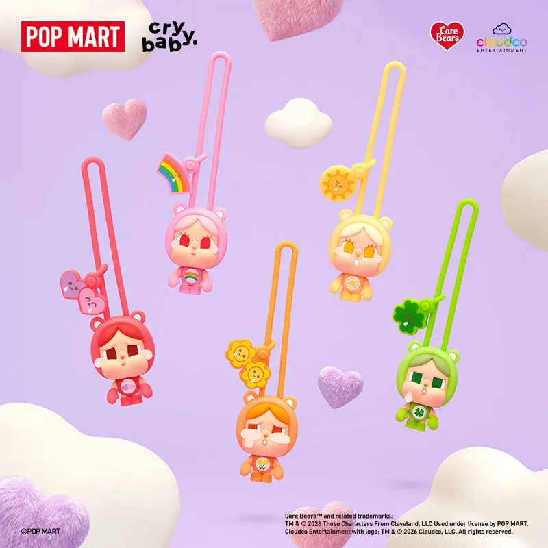POPMART CRYBABY Care Bears Series Mini Light Genuine Blind Box Toys Mystery Box Doll Guess Bag Cute Anime Action Figure Gifts