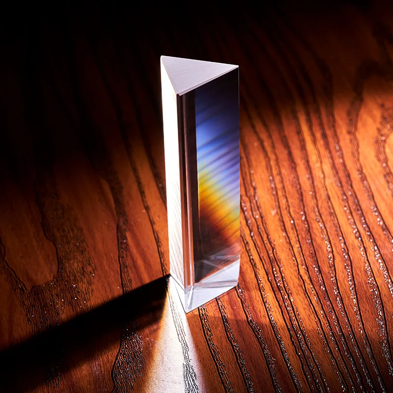 Imagem -02 - Prisma de Cristal de Vidro Óptico Ensino da Foto do Arco-íris Prisma Triangular Prisma Experimental Presentes Infantis 30x30x100 mm k9