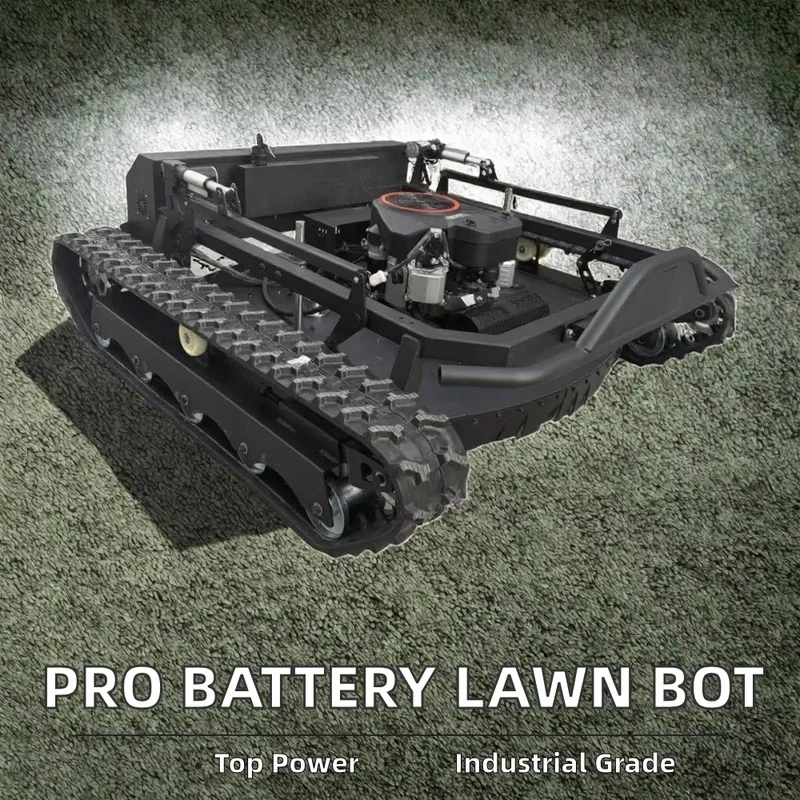 1200mm Tracked Lawn Mower Single-Cylinder 1200W Self-Propelled 764cc Four-Stroke Battery-Powered 24V Industrial Customizable