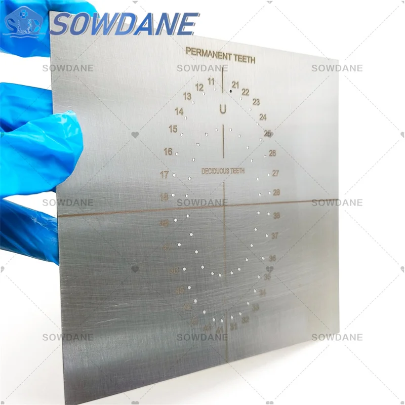 1pc Dental Stainless Steel Rubber Dam Punch Hole Board Rubber Dam Instrument Teeth Whitening Tool