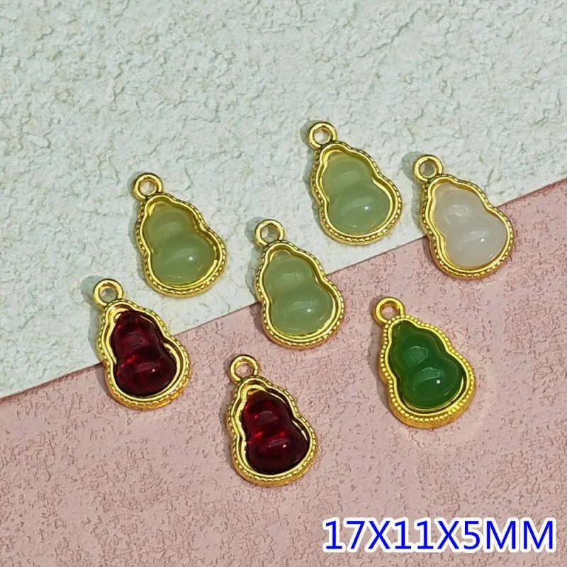 20PCS SET Wholesale Heshan Gold Gourd Accessories Pendant DIY Bracelet Necklace Bead String Material Making Jewelry