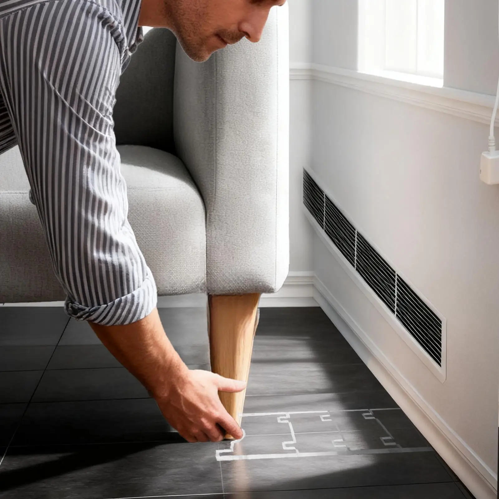 فاصل حائط للسرير 2 قطعة يمنع الانزلاق مانع فاصل حائط أكريليك للأثاث لطاولة كرسي بلاط الأرضيات الصلبة