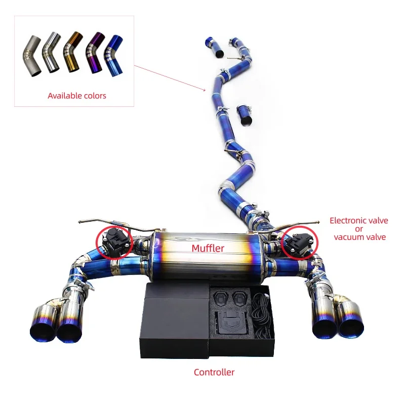 Yooking Catback Exhaust System For BMW 320i/328i/330i F30/F35 N20/B48 2.0T 2012-2020 Titanium Exhaust Pipe Muffle With Valve